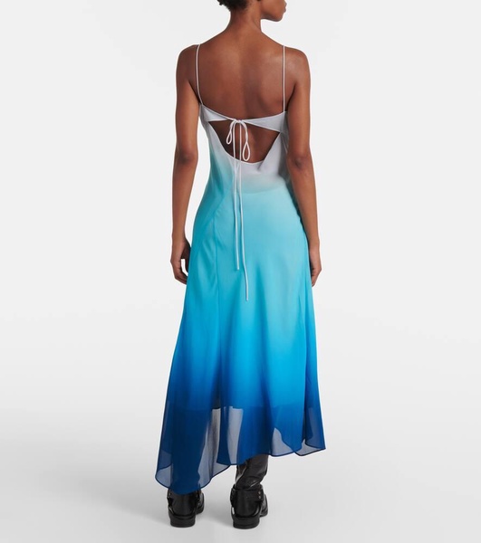 Delara ombré chiffon midi dress