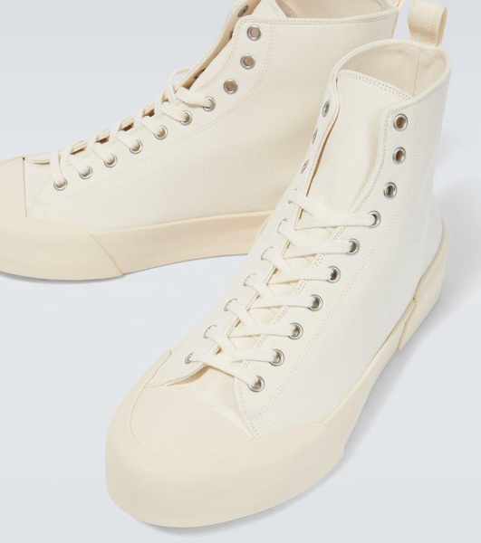 High-top canvas sneakers