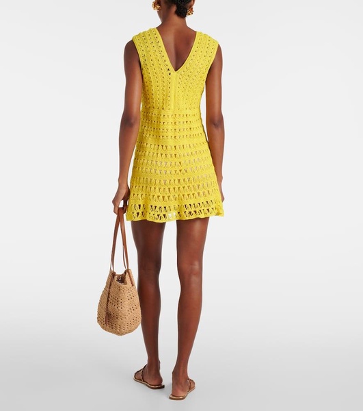 Bianca cotton crochet minidress