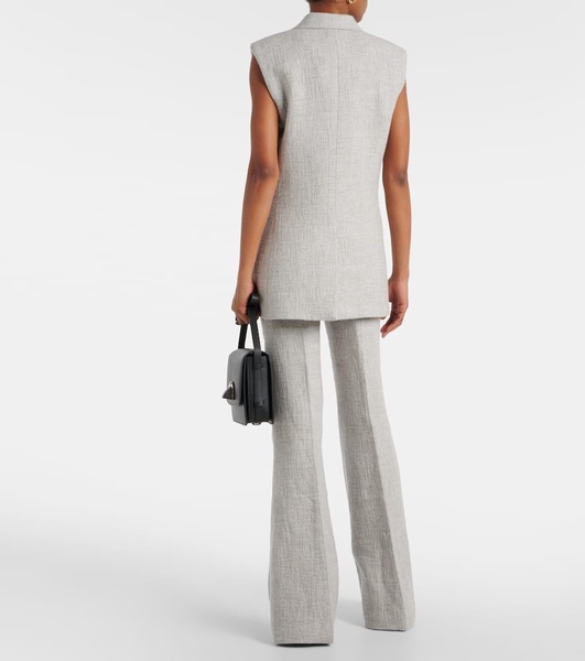 Mayte double-breasted cashmere and linen vest