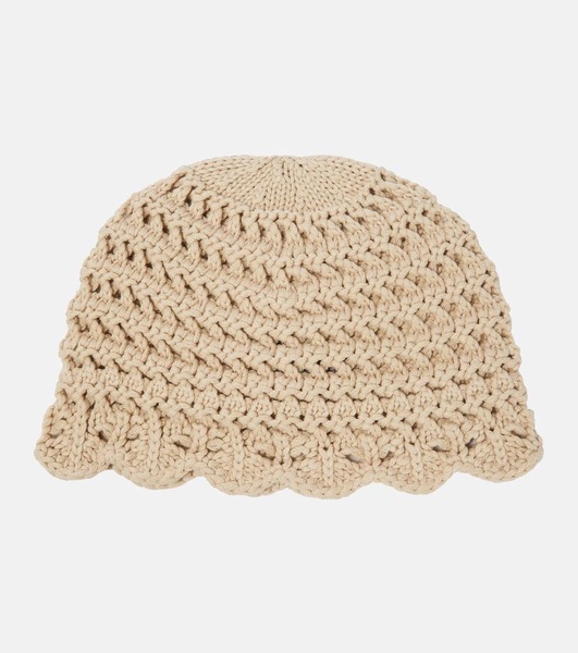 Crochet cotton beanie