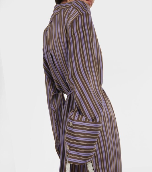 Delestina striped shirt dress