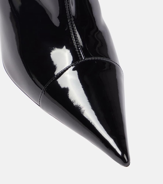 Patent leather ankle boots