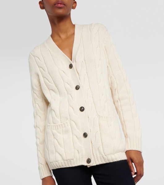 Napier cable-knit cashmere cardigan