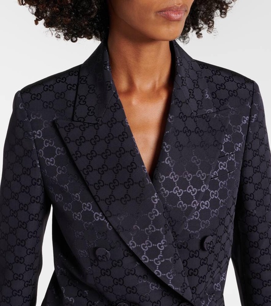 GG cotton-blend faille blazer