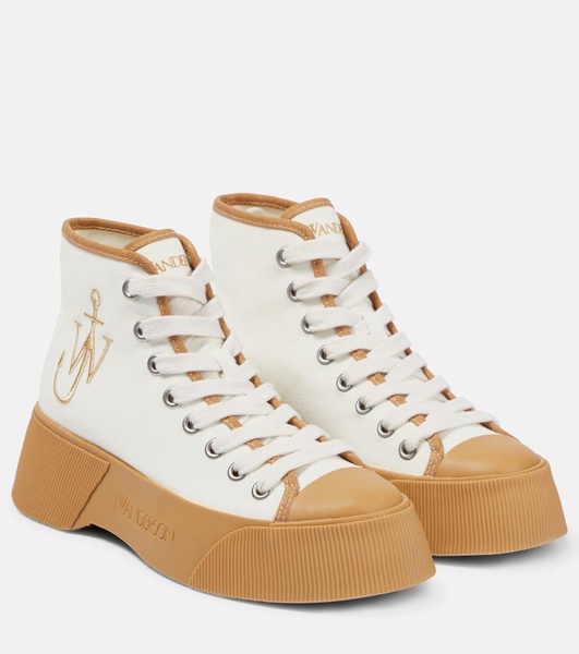 Canvas high-top sneakers