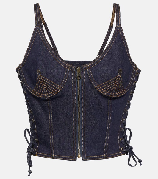 Denim bustier