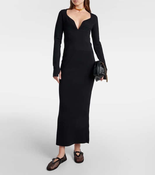 Helena ribbed-knit maxi dress