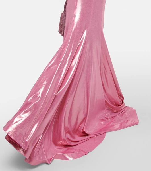 Fishtail metallic gown