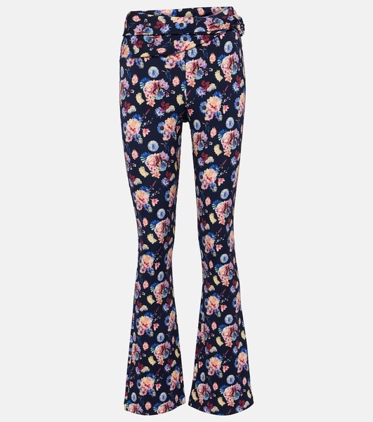 Floral high-rise pants