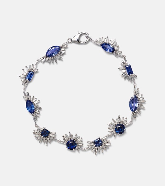 18kt white gold bracelet with sapphires and diamonds