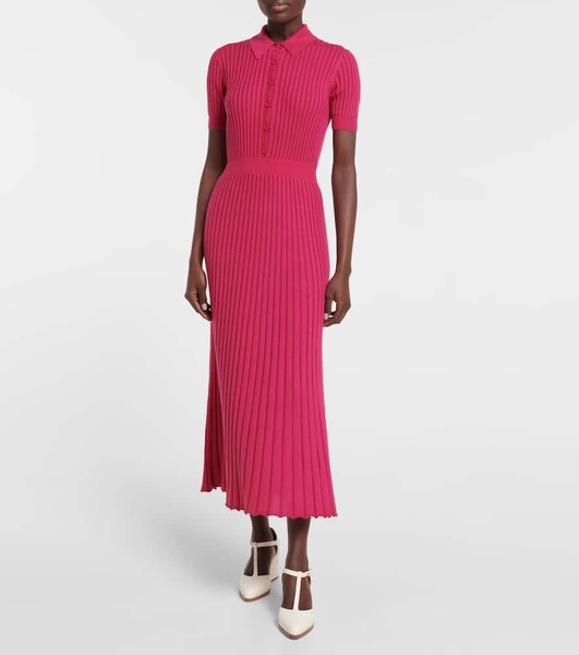 Amor cashmere and silk midi dress