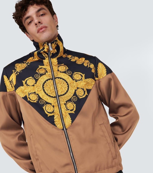 Maschera Baroque satin bomber jacket