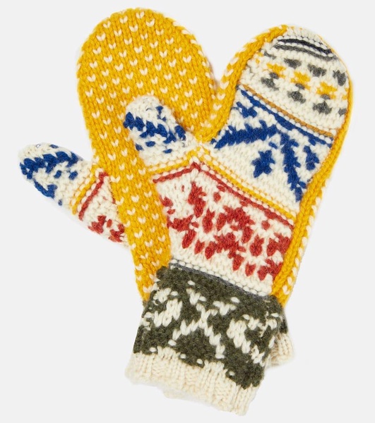 Bernina jacquard cashmere mittens