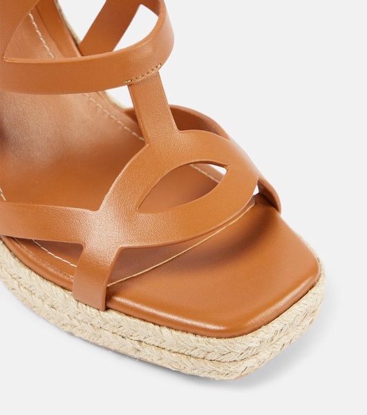 Bay 110 leather espadrille wedges