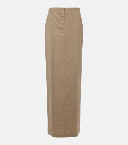 Circe virgin wool maxi skirt