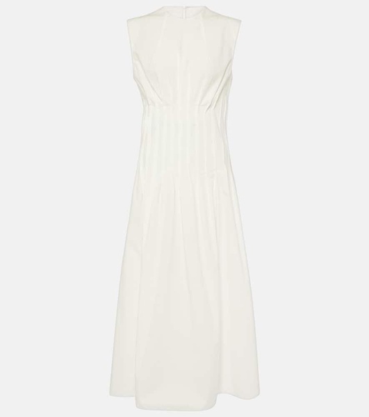 Wes pleated cotton poplin maxi dress