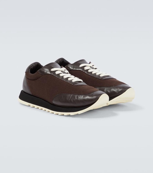 Owen Runner leather-trimmed sneakers