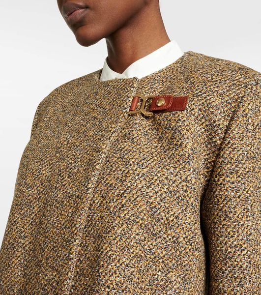 Wool-blend tweed jacket