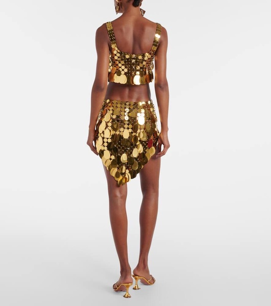 Golden Sparkle Assembly sequined miniskirt