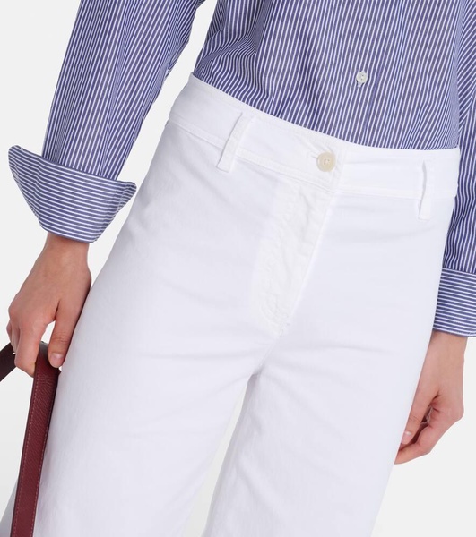 Megan cotton twill wide-leg pants