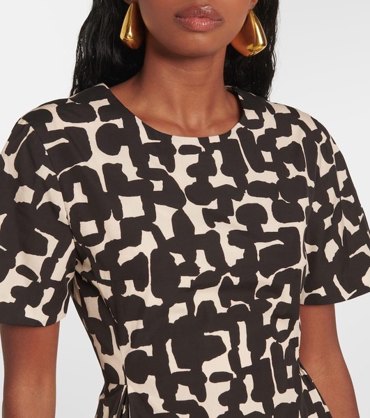 Callas printed cotton poplin midi dress