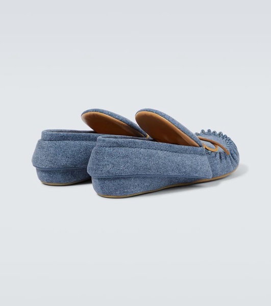 Denim moccasins