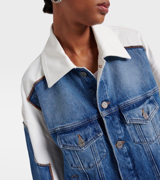 Paneled denim jacket