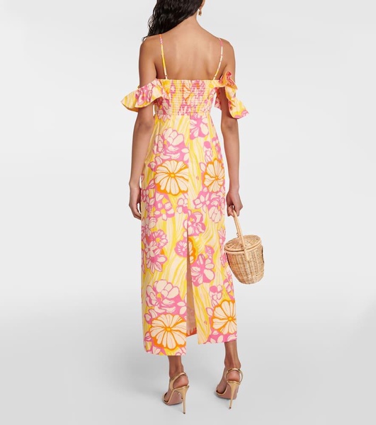 Fenella ruflled cotton midi dress