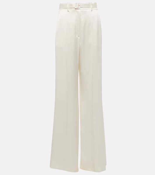 Mabon high-rise silk wide-leg pants