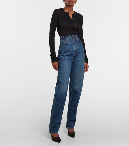 Albi high-rise straight jeans