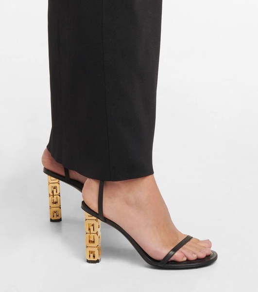 Black G Cube Heeled Sandals