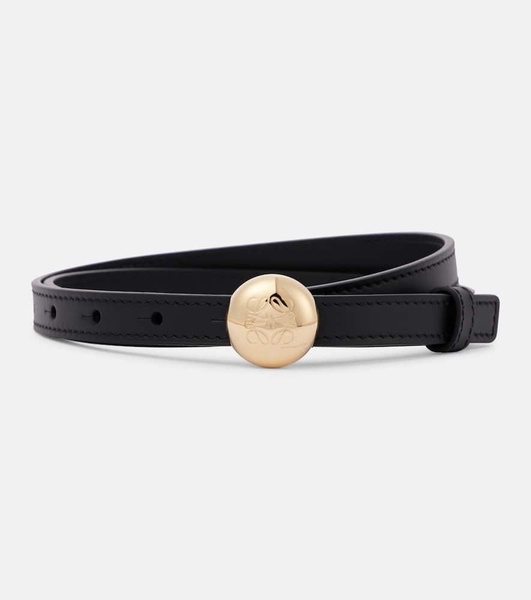 Pebble leather belt