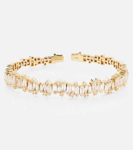 Shimmer Audrey 18kt gold bangle with diamonds