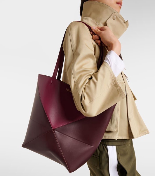 Puzzle Fold Medium leather tote bag