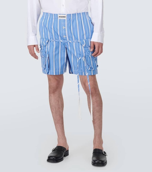 Le short Trivela striped cotton shorts