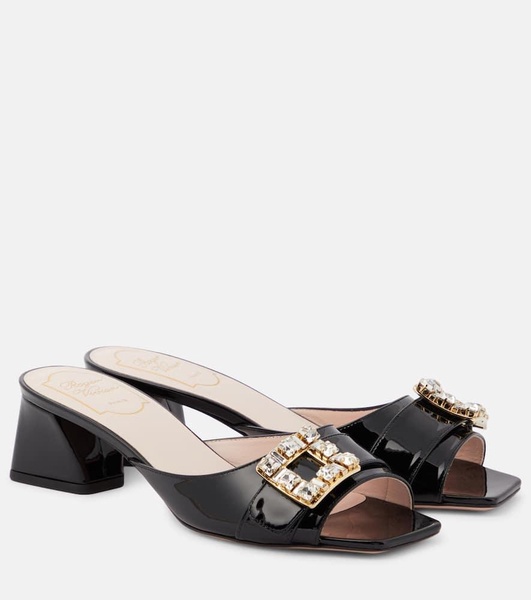 Bikiviv embellished patent leather mules