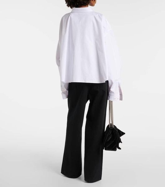 Oversized cotton poplin shirt