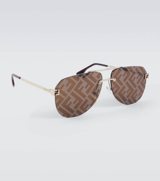 Fendi Sky logo aviator sunglasses