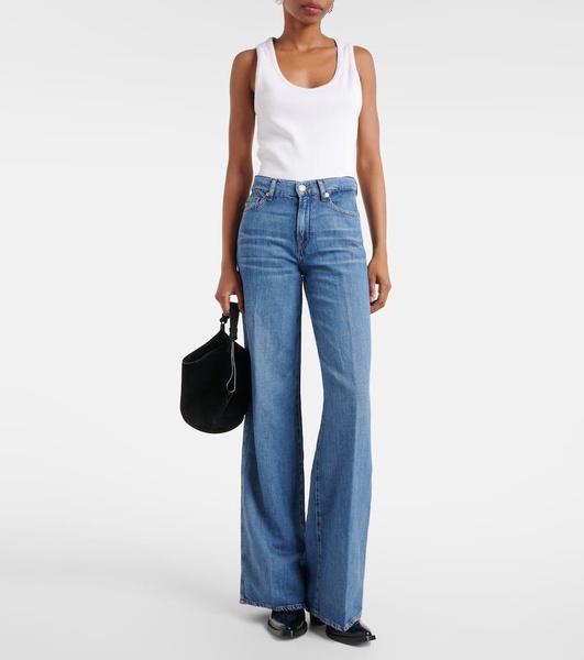 High-rise flared jeans