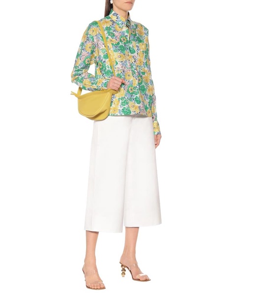 Floral cotton poplin shirt