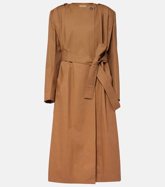 Minnler cotton-blend twill trench coat