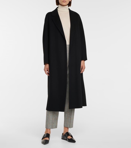 Esturia belted virgin wool coat