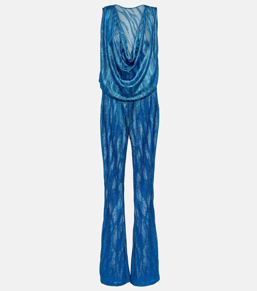 Jacquard cowl neck jumpsuit