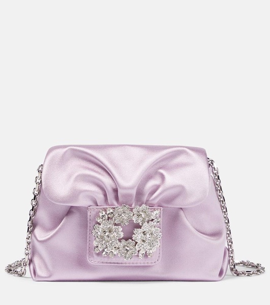 RV Bouquet embellished satin shoulder bag