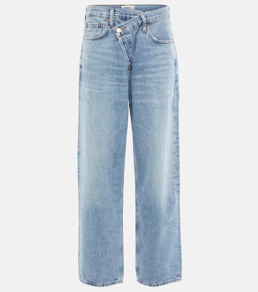 Criss Cross high-rise straight jeans