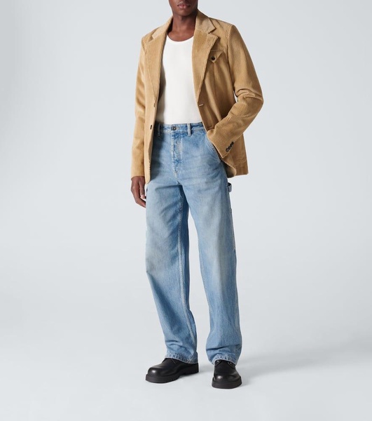 Mid-rise straight jeans