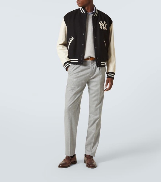 x New York Yankees wool and cashmere varsity jacket