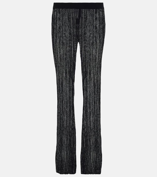 Giulio rIbbed-knit flared pants