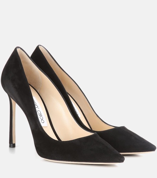 Romy 100 suede pumps